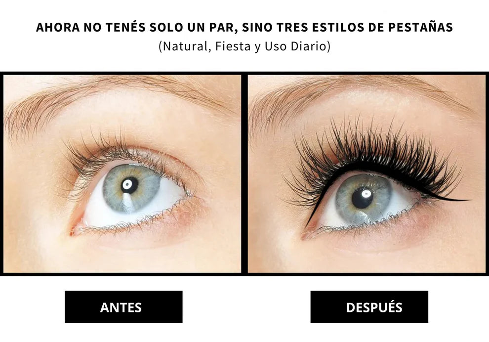 Pestañas Magnéticas reutilizables (Pack 3 pares)